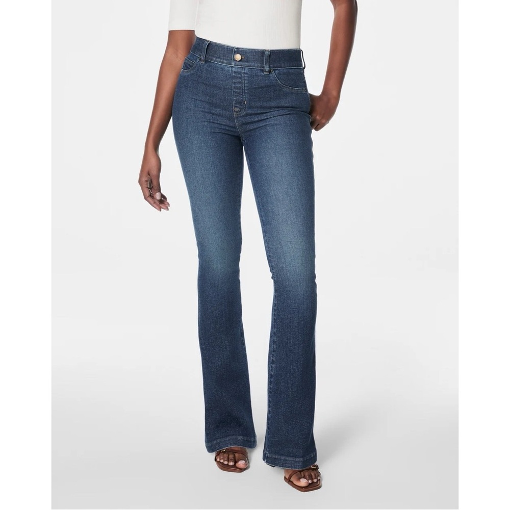 Spanx SPANXshape Original EveryWear High Rise Flare Jeans in Authentic Blue